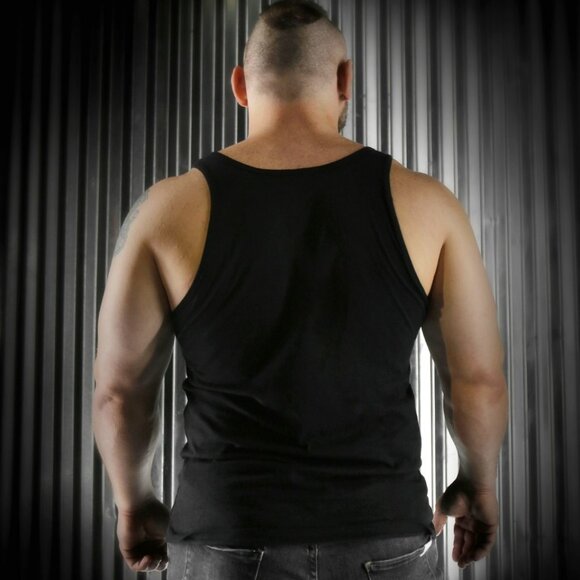 Fort Troff Size M Cotton Blend GRUNT PRIDE Tank Top - Black/PRIDE Colors - Picture 11 of 11